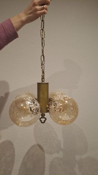 Lampara colgante de bronce