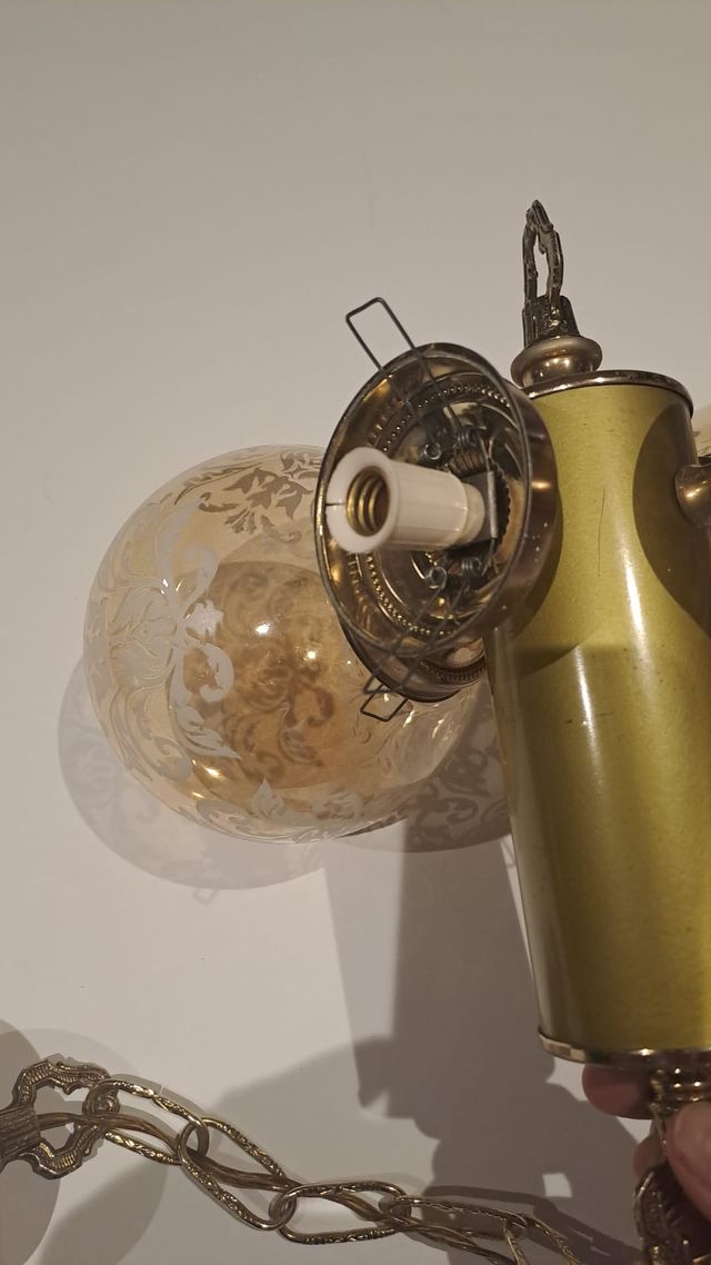 Lampara colgante de bronce