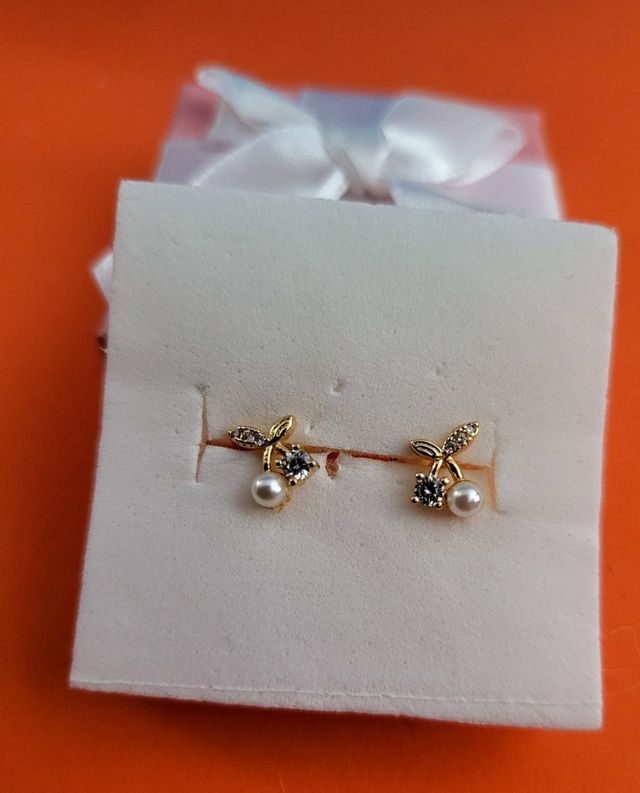 Pendientes de oro laminado para comunión