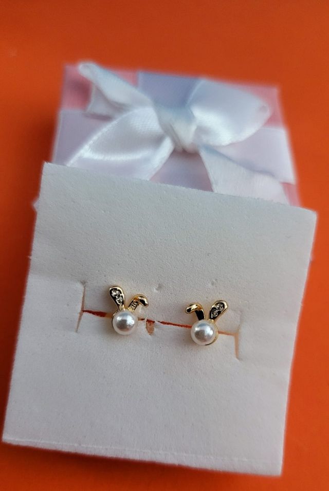 Pendientes de oro laminado para comunión