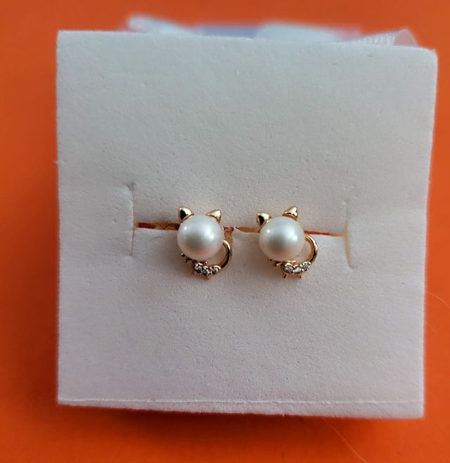 Pendientes de oro laminado para comunión