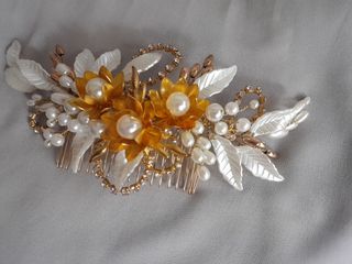 Tocado estilo joya boda, ceremonia, fiesta