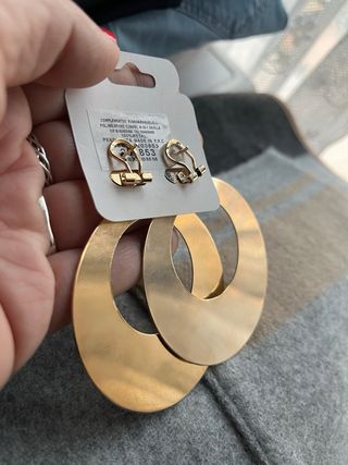 Pendientes flamenca oro rosado