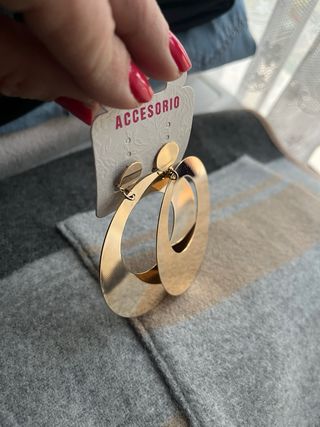 Pendientes flamenca oro rosado