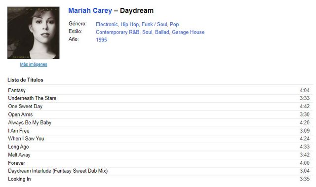 CD de  MARIAH CAREY - "Day Dream"