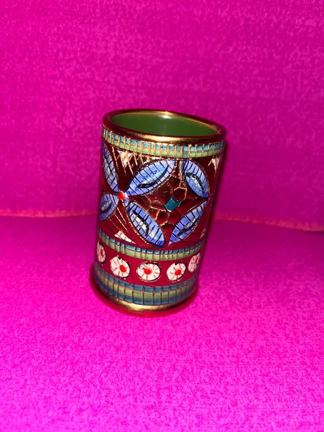 Bote cerámica mosaicos italiano artesanal