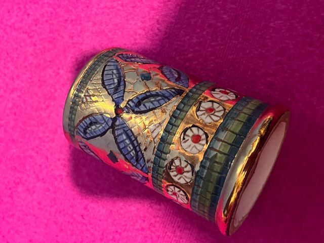 Bote cerámica mosaicos italiano artesanal