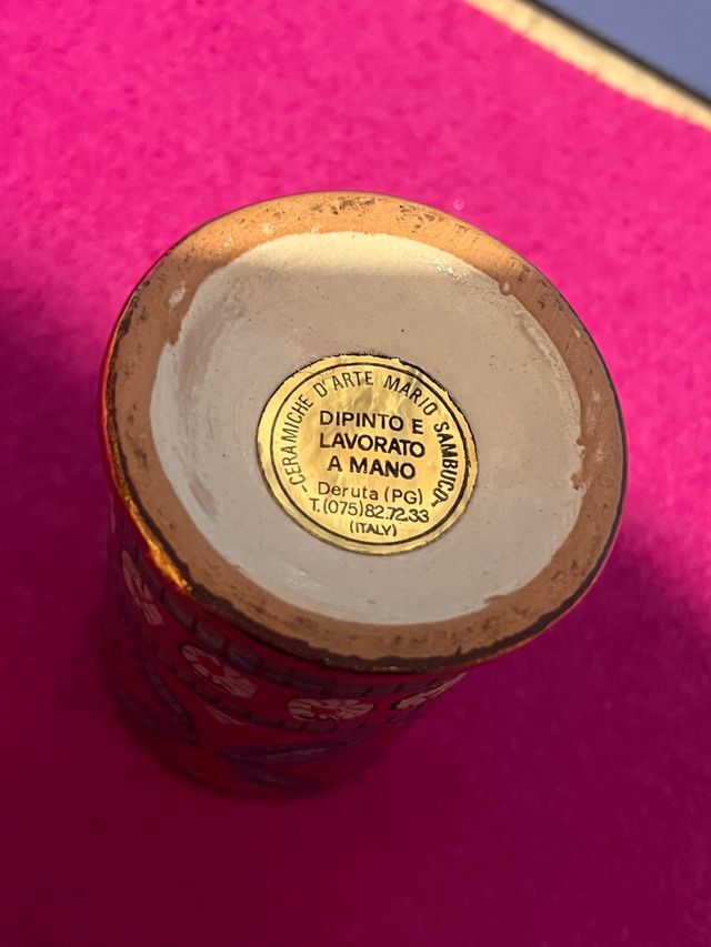 Bote cerámica mosaicos italiano artesanal