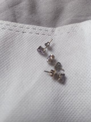 Pendientes piedra lila