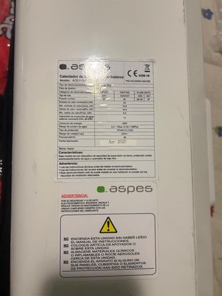 CALENTADOR DE GAS ASPES ACE1110B