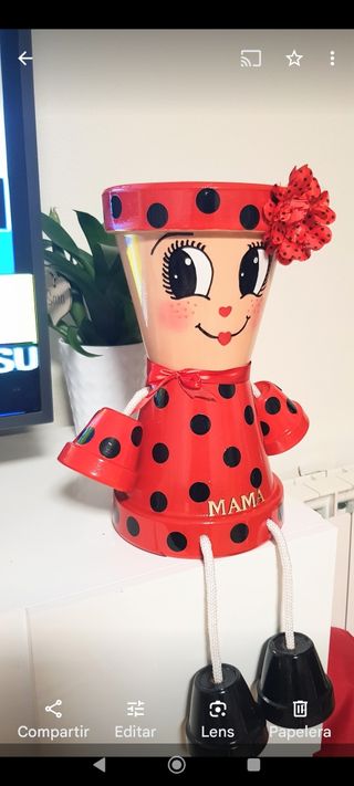 Macetas divertidas pintadas a mano