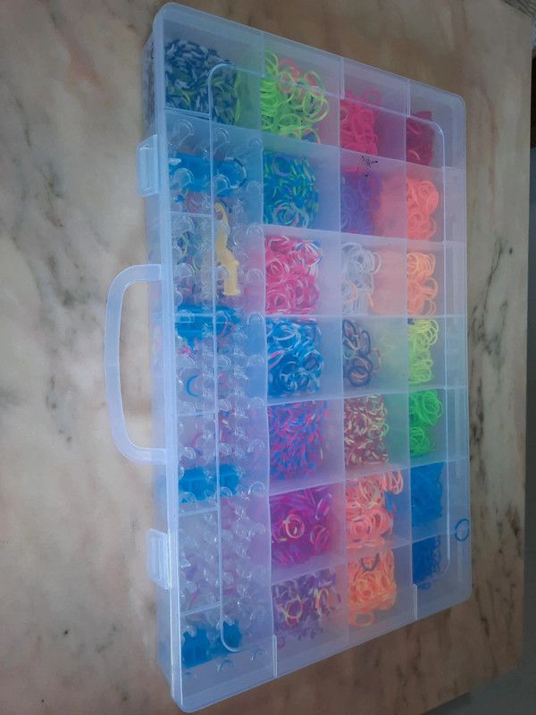 Caixa de Elástico com Tear de Borracha