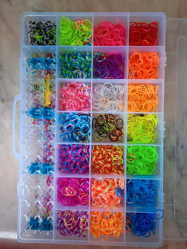 Caixa de Elástico com Tear de Borracha