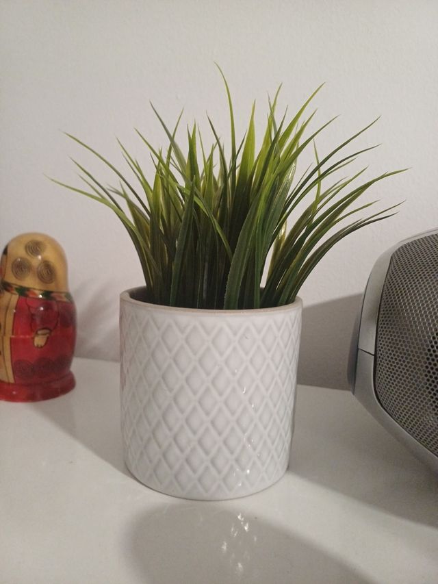 Tiesto y planta plastico decorativa Ikea