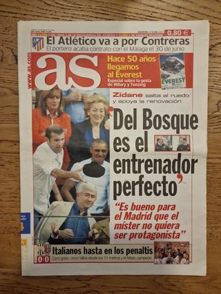 Periódico AS 6 Champions Milán