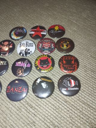 Lote chapas Heavy rock español 