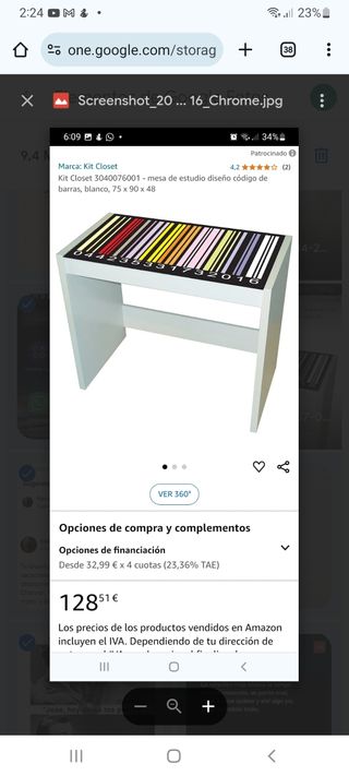 Mesa escritorio nueva desmontada en caja