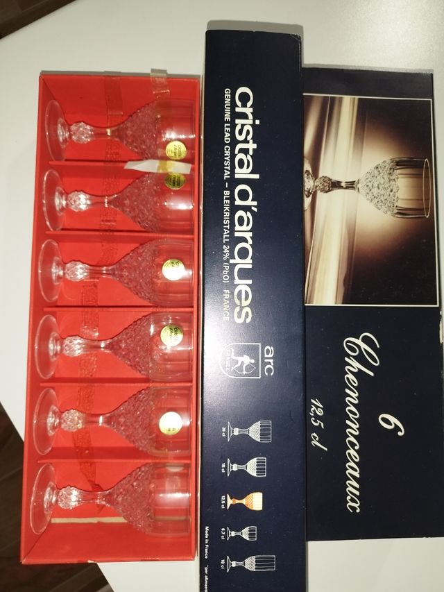 12 Cristal d'arques 25 cl wine glasses