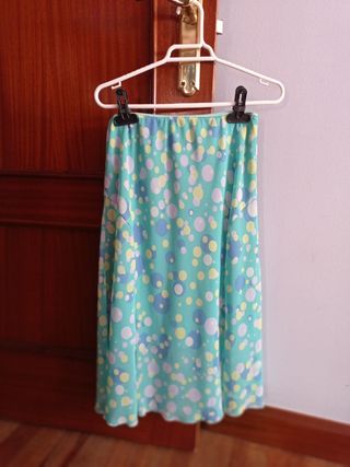 Conjunto de falda verde agua