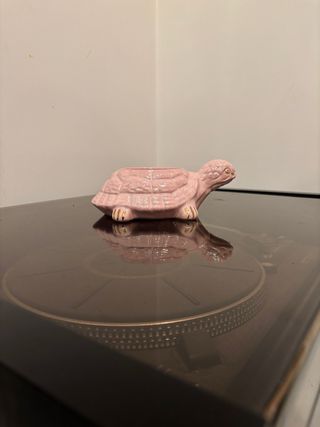 Portavaso Vintage tartaruga ceramica rosa Deruta