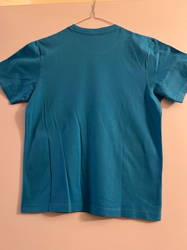 Maglietta logo squalo Mauritius Island azzurra