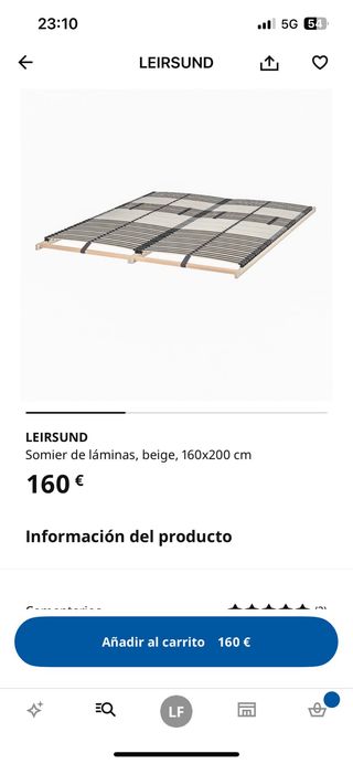 Cama forja Ikea LEIRVIK
