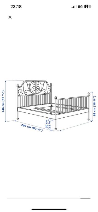 Cama forja Ikea LEIRVIK