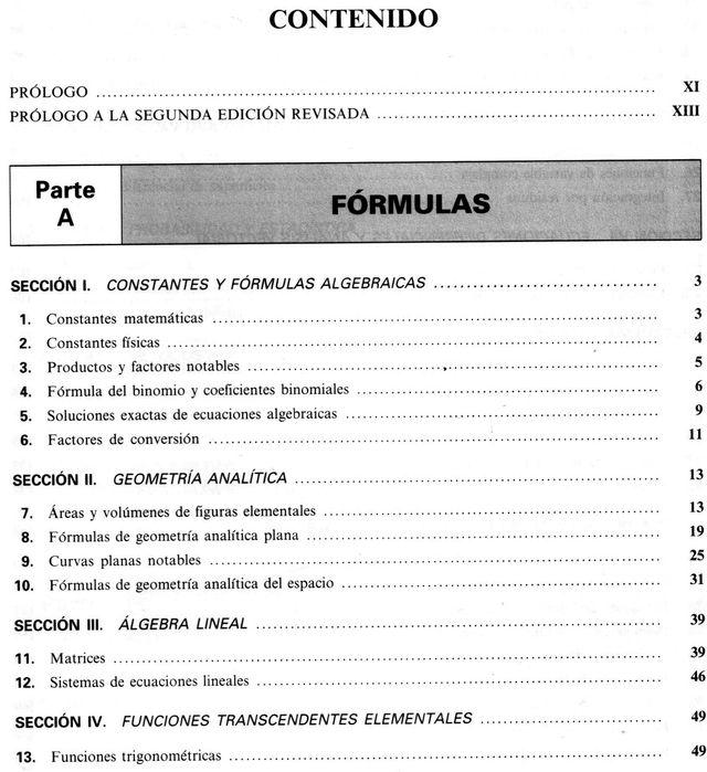 MATEMATICAS APLICADAS. FORMULAS Y TABLAS.