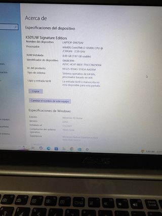 Portatil Asus K501U 