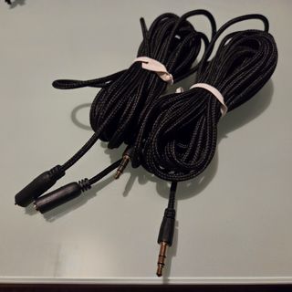 2x Cable alargador de Auxiliar audio