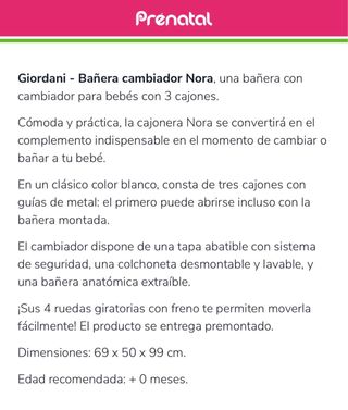 Mueble Bañera/Cambiador