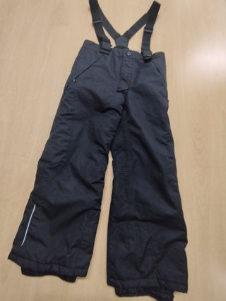 pantalón nieve negro niña niño 110-116 cm 