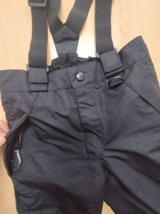 pantalón nieve negro niña niño 110-116 cm 