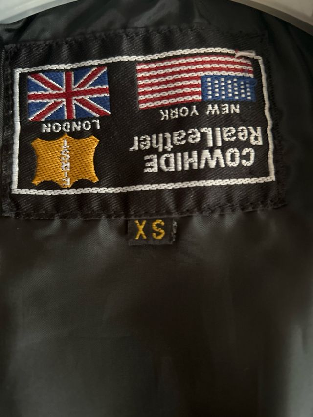 Gabardina vintage de  hombre  piel autentica m/l