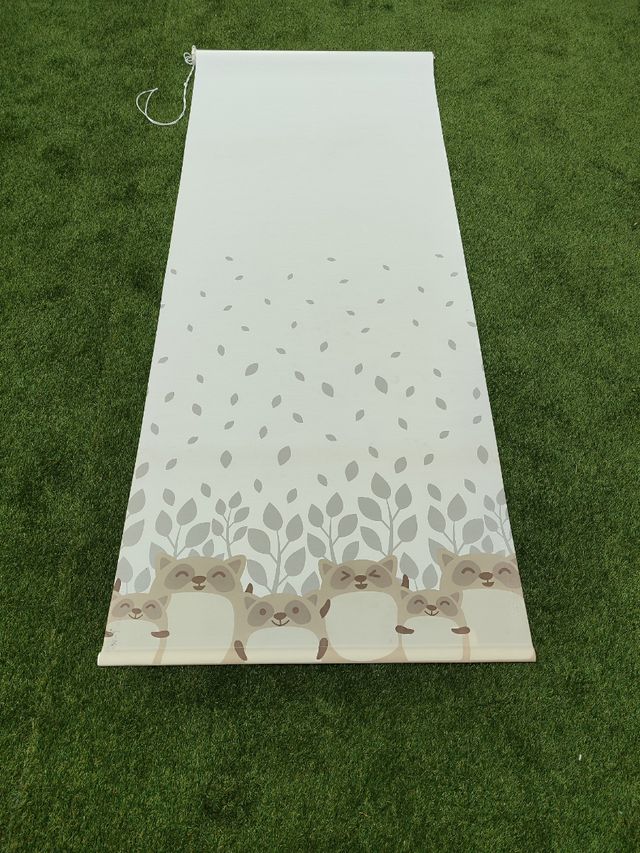 Estor blanco con dibujos