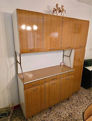 Set in formica Vintage credenza tavolo sedie