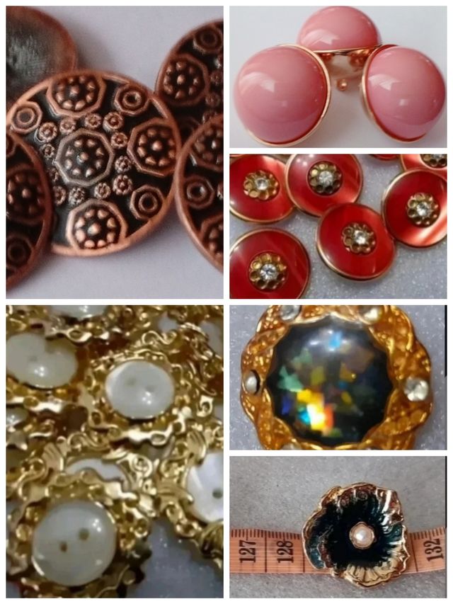 Lote 3 botones metal- 7 modelos