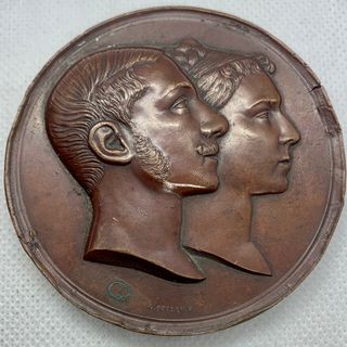 MEDALLA BODA ALFONSO XII REY DE ESPAÑA Y MARIA DE