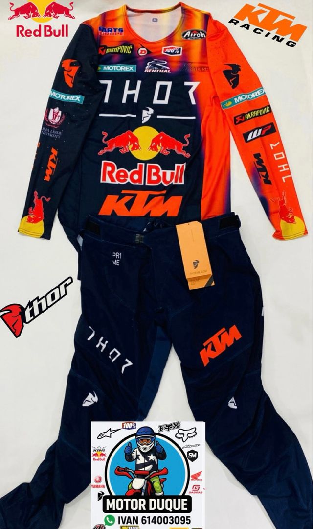 Traje motocross pitbike ktm red bull talla XXL