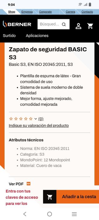 Zapatos de seguridad nuevos