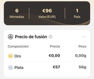 6 monedas de plata españolas