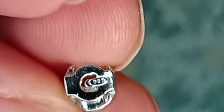 Charm ferro di cavallo argento e zirconi