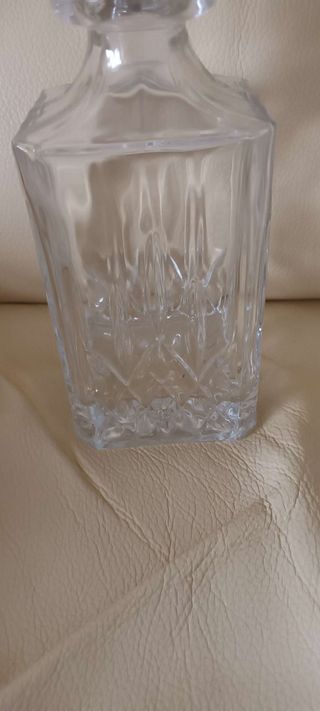 Bottiglia cristallo + 4 bicchieri cristallo