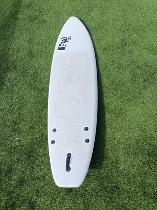 Black on White 6'0 softboard surf