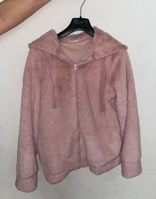 Chaqueta rosa de pelo