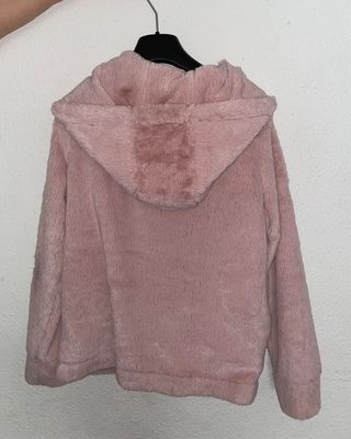 Chaqueta rosa de pelo