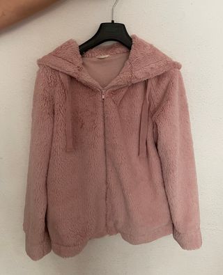 Chaqueta rosa de pelo