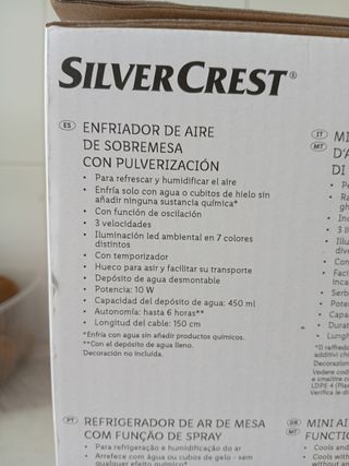 Enfriador de aire de sobremesa