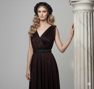 Tocado de Laureles Romanos Oscuros Elegancia Única