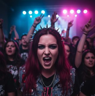 Diadema Pinchos Punk Gótica - Hecha a Mano